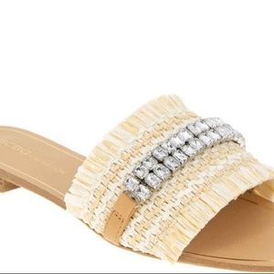 BCBGeneration Karissa Raffia Slide size 9